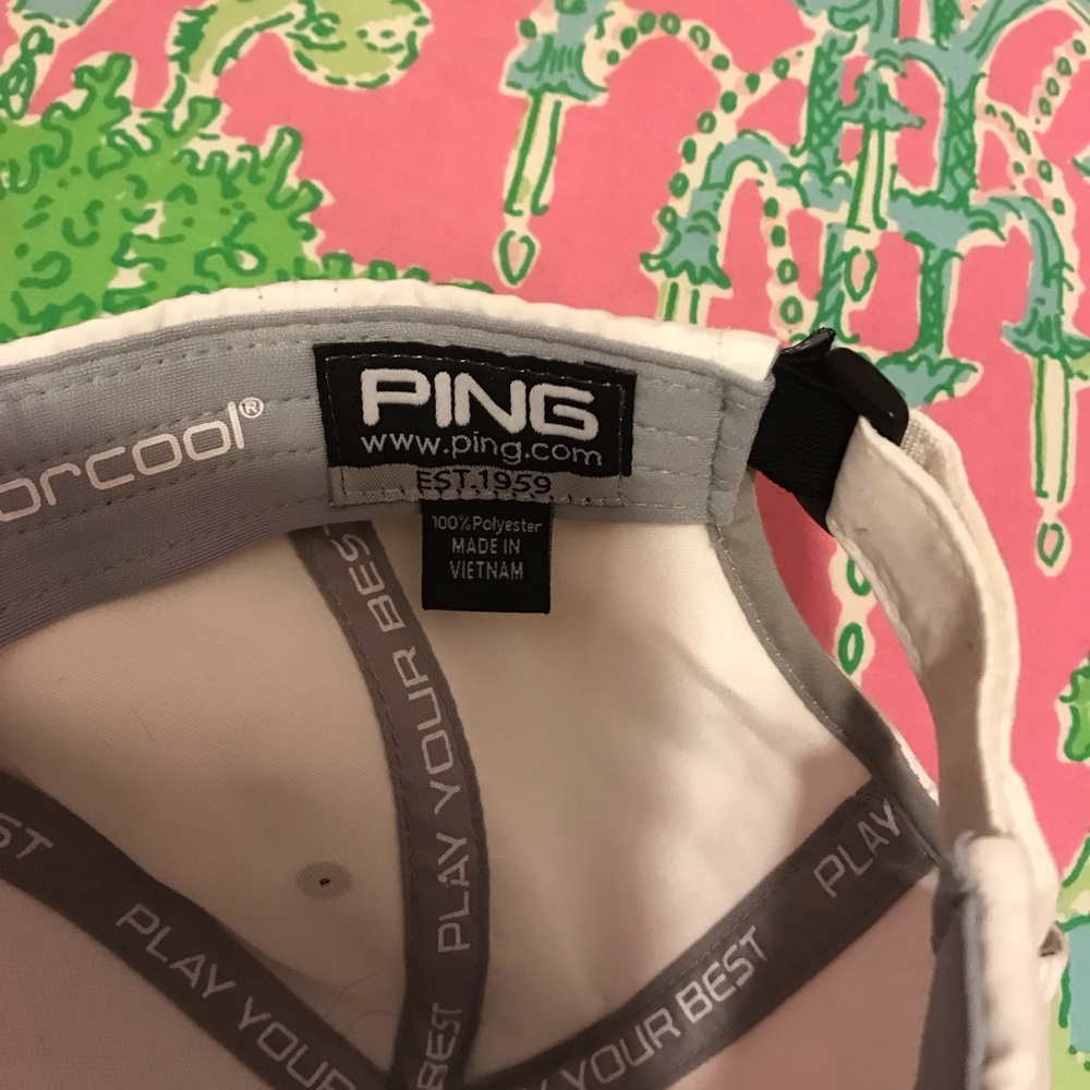 PING White Cap with Black Logo hat - Picture 5 of 9